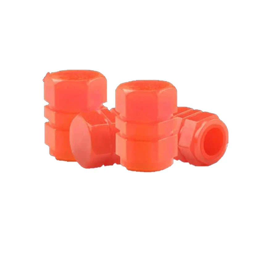 Luminous Tyre Valve Caps – Glow-in-the-Dark Air Stem Covers (4 Pcs / Mix Colour)